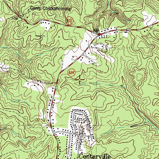 Topographic Map of Fox Ridge, VA