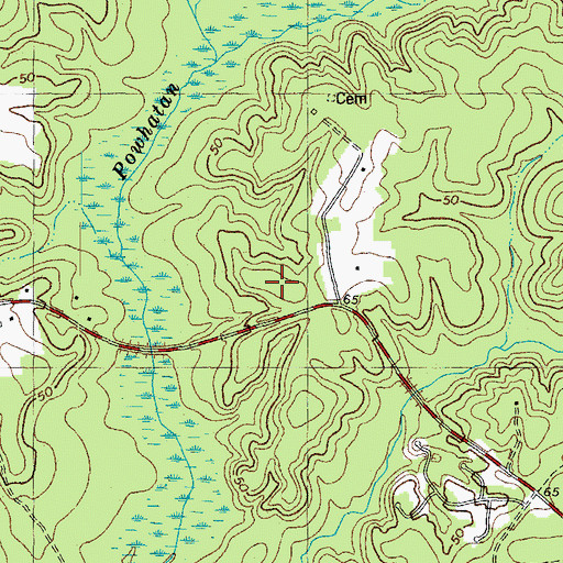 Topographic Map of Springhill, VA