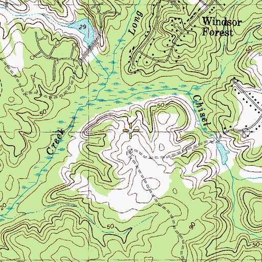Topographic Map of Fords Colony, VA