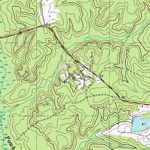 Topographic Map of Powhatan Secondary, VA