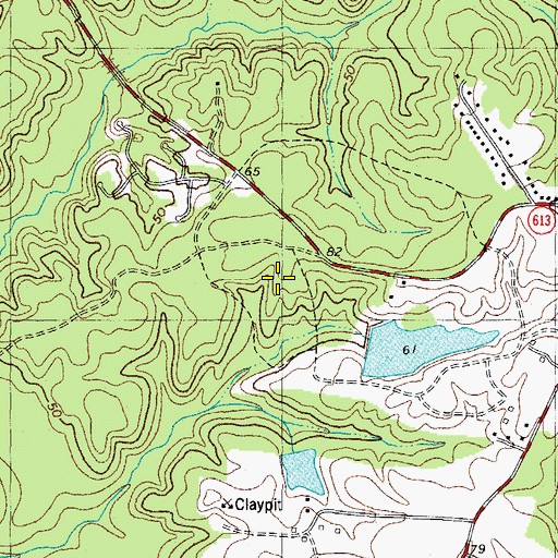 Topographic Map of Powhatan of Williamsburg, VA