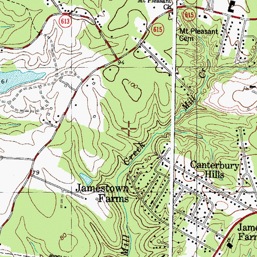 Topographic Map of The Meadows, VA