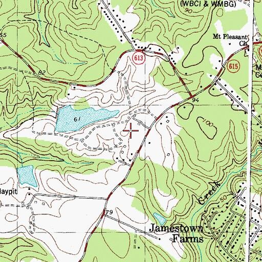 Topographic Map of Mid County Park, VA