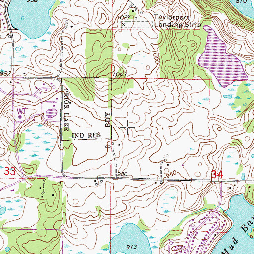 Topographic Map of Wilds Park, MN