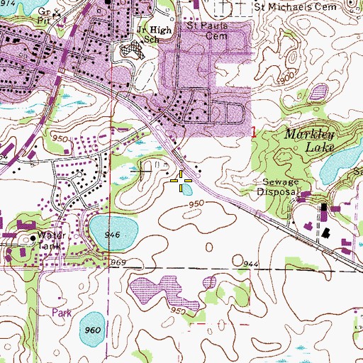 Topographic Map of Brooksville Hills Park, MN