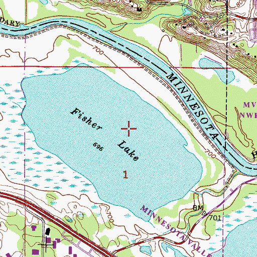 Topographic Map of James W Wilke Regional Park, MN