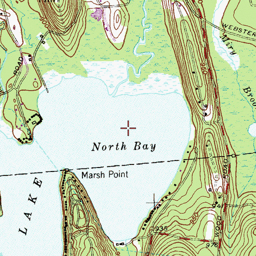 Topographic Map of North Bay, CT