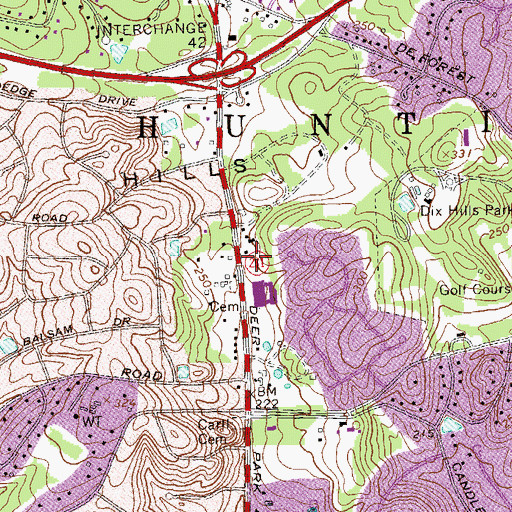 Topographic Map of District Number 17 School (historical), NY