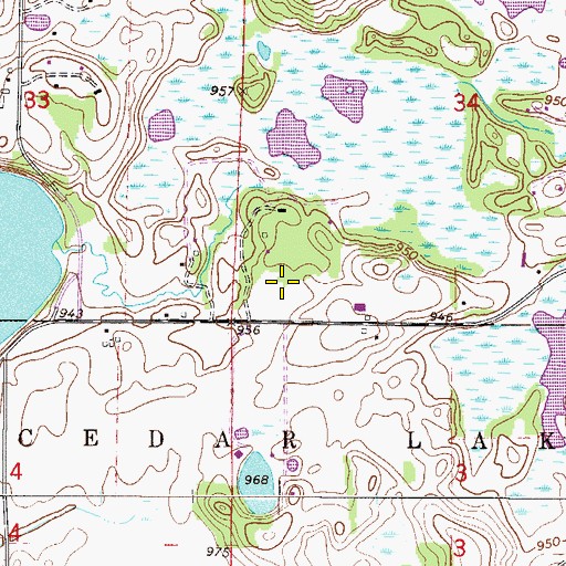 Topographic Map of Liberty Post Office (historical), MN