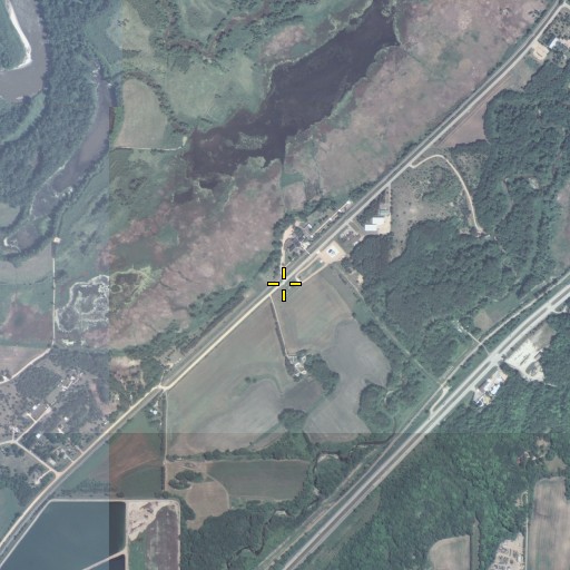 Aerial/Satellite Image of Mudbaden Post Office (historical), MN