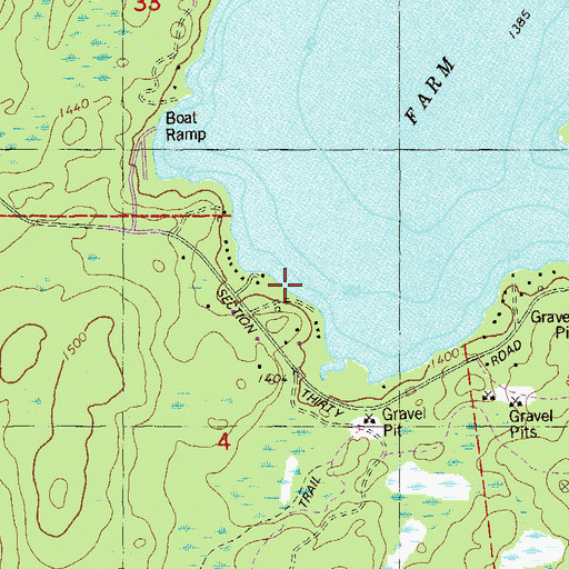 Topographic Map of Timber Trail Resort and Campgrounds, MN