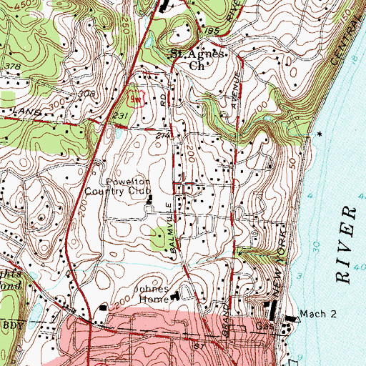 Topographic Map of Union Presbyterian Church, NY