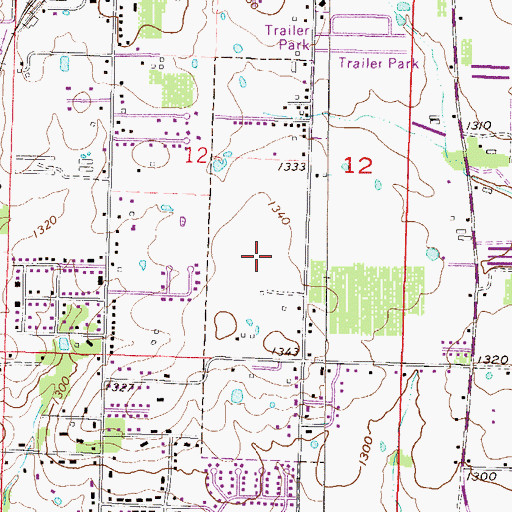 Topographic Map of George Junior High School, AR