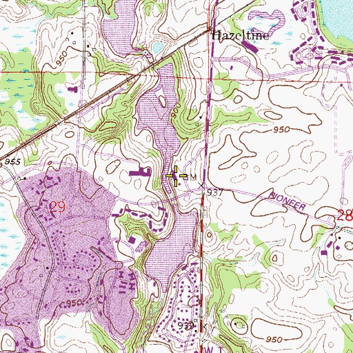 Topographic Map of Crossroads Medical Center, MN