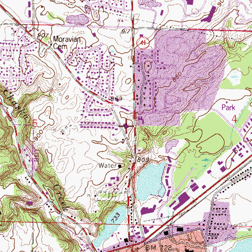 Topographic Map of Crown of Glory Lutheran Church, MN
