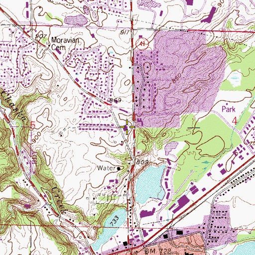Topographic Map of Crown of Glory Lutheran Church, MN