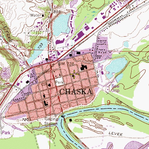 Topographic Map of Saint John's Lutheran Church, MN