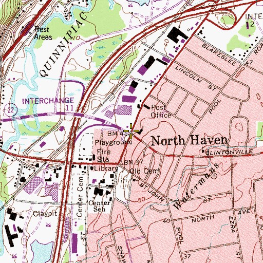 Topographic Map of North Haven, CT