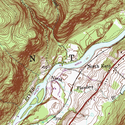 Topographic Map of North Kent Brook, CT