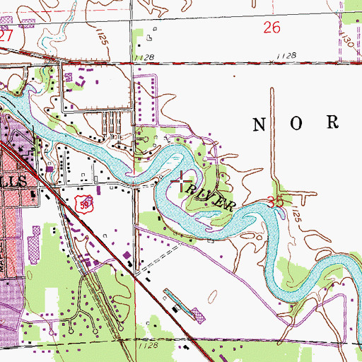 Topographic Map of Finsbury Park, MN