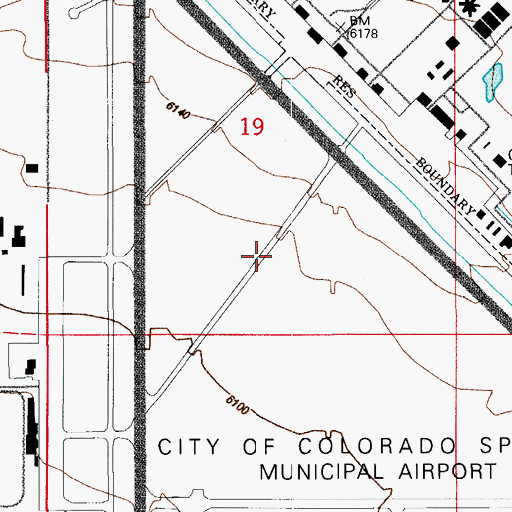 Topographic Map of Peterson Army Air Field (historical), CO