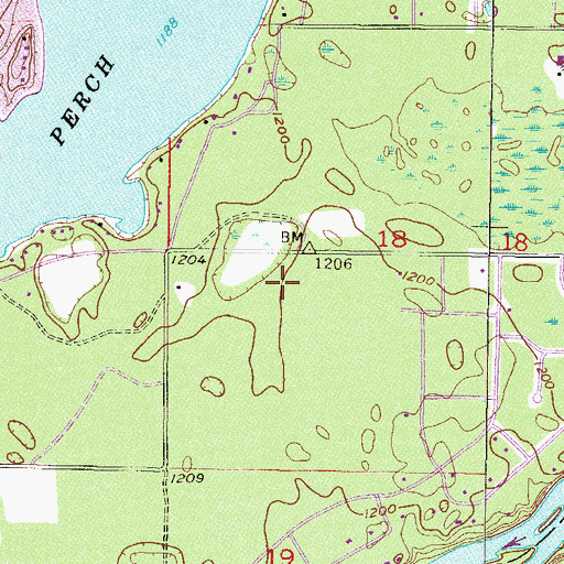 Topographic Map of Lake Area Christian Church, MN