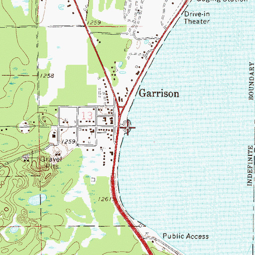 Topographic Map of Garrison Concourse Wayside Park, MN