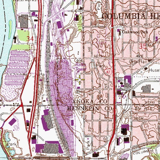Topographic Map of Lomianki Park, MN