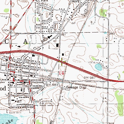 Topographic Map of Faxon Court, MN
