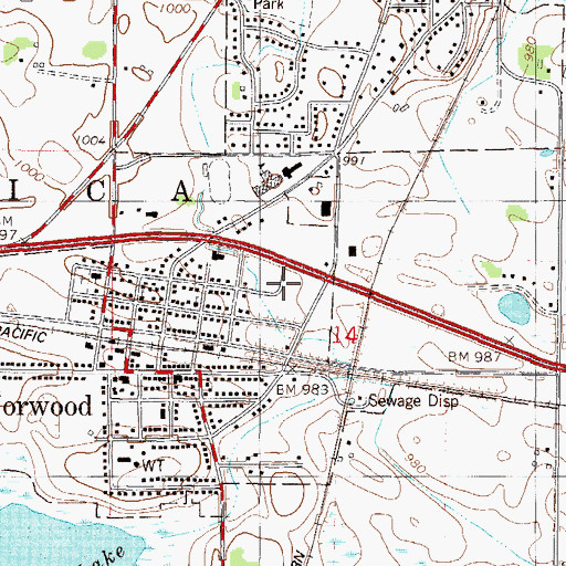 Topographic Map of Norwood  Young America Post Office, MN