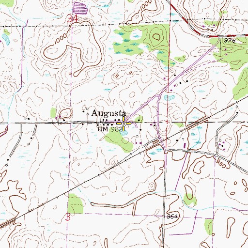 Topographic Map of Augusta, MN