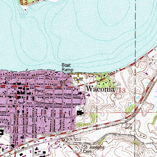 Topographic Map of Lakeview / Waconia Public Cemetery, MN