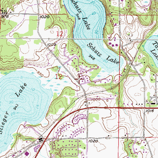 Topographic Map of Holy Family Catholic High School, MN