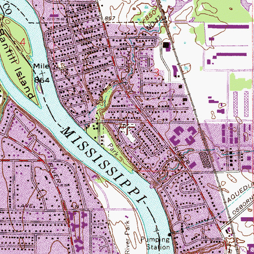 Topographic Map of Craig Park, MN