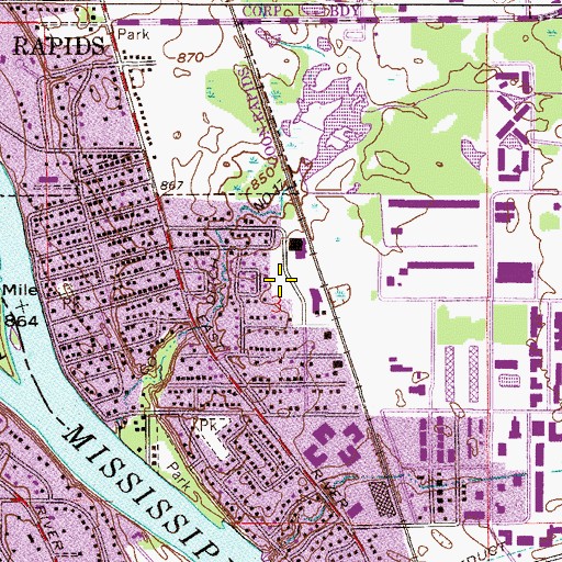 Topographic Map of Ruth Circle Park, MN