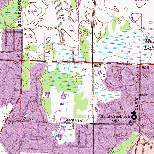 Topographic Map of Wilderness Park, MN