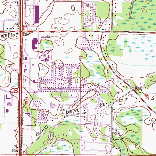 Topographic Map of Ivy Hills Park, MN