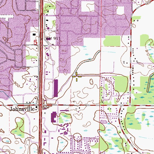 Topographic Map of Broken Oaks Park, MN