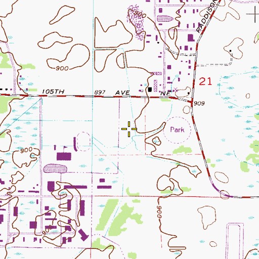 Topographic Map of Blaine Soccer Complex, MN