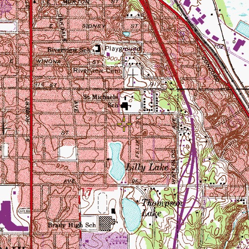 Topographic Map of Haskell Park, MN