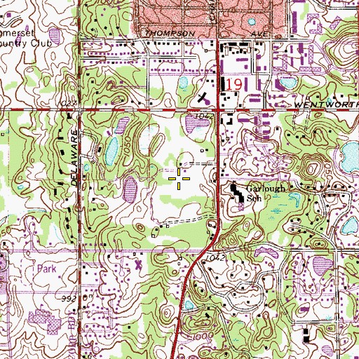 Topographic Map of Dodge Nature Center, MN