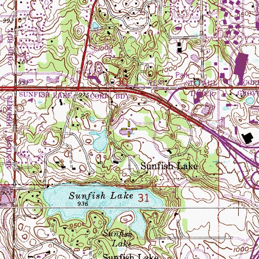 Topographic Map of Harmon Park, MN