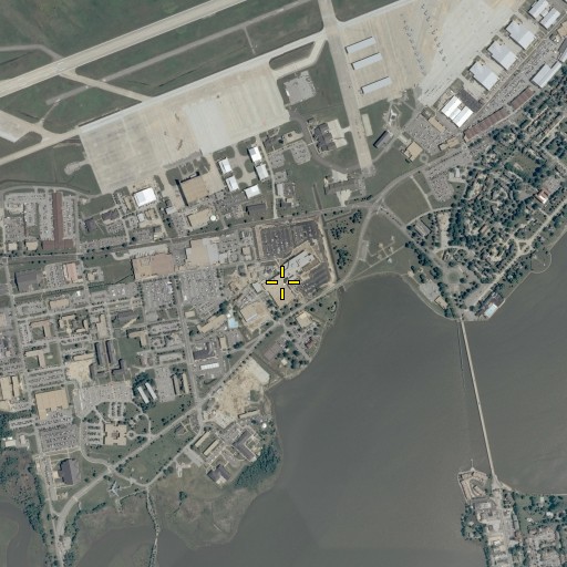Aerial/Satellite Image of United States Air Force Hospital Langley, VA