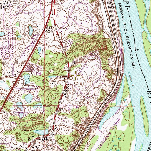 Topographic Map of River Heights Park, MN