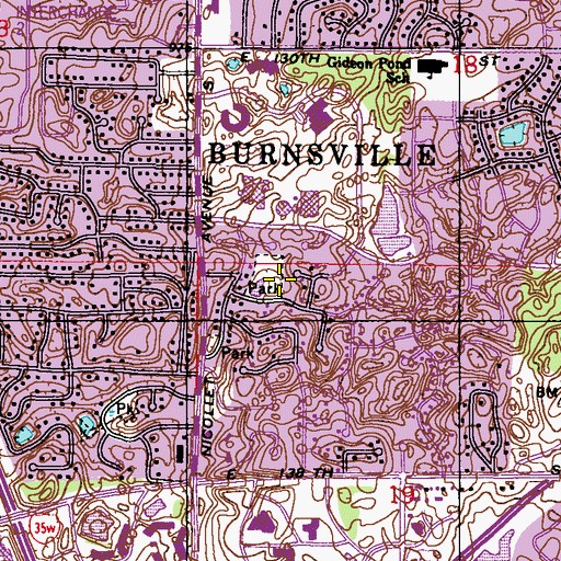 Topographic Map of Krestwood Park, MN