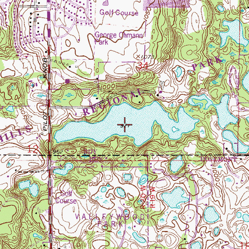 Topographic Map of Jensen Lake, MN