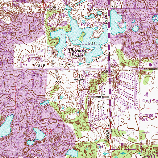Topographic Map of Walden Heights Park, MN