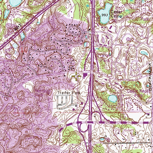 Topographic Map of Palomino Park, MN