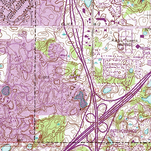 Topographic Map of Slater Access Park, MN