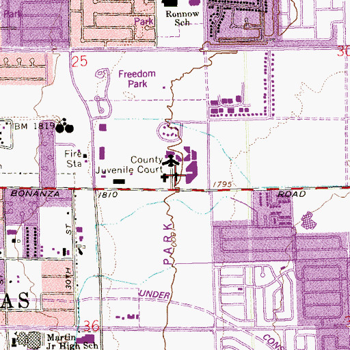Topographic Map of Child Haven, NV